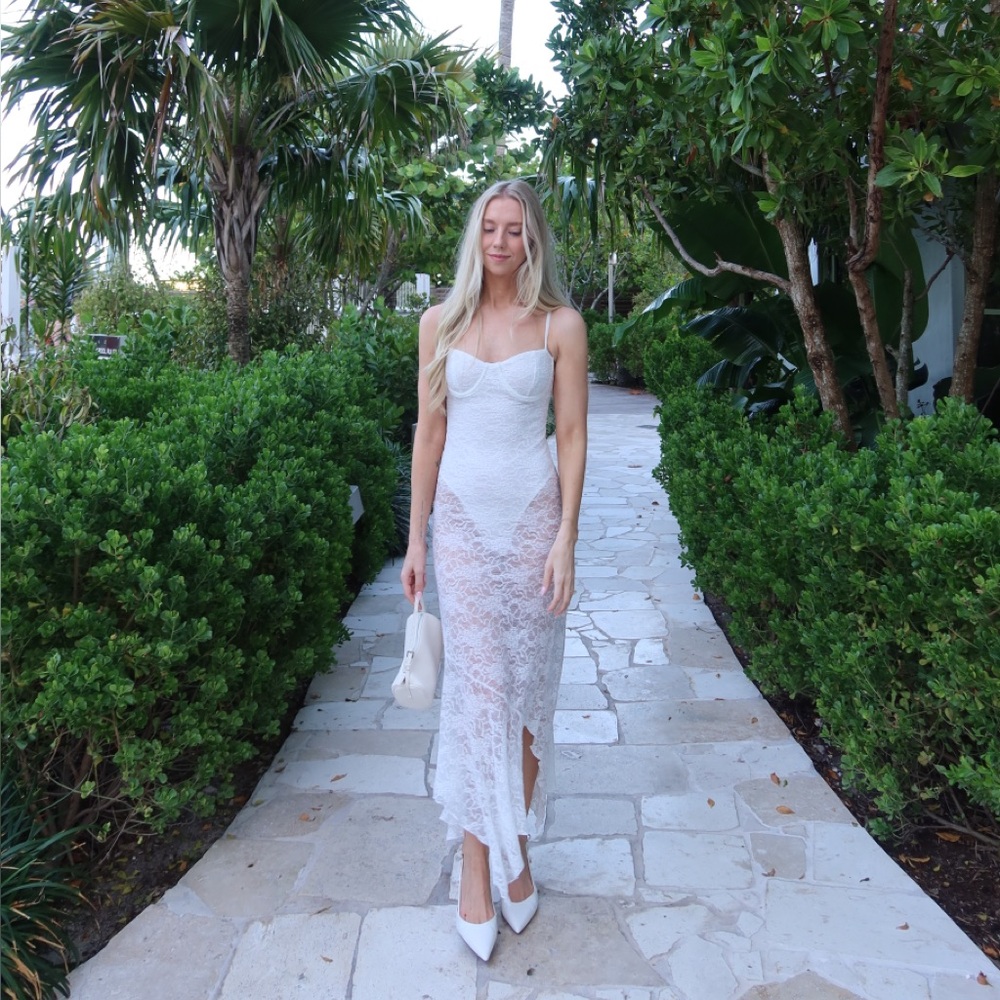 White Fox Darling Girl Midi Dress - Picture 2 of 4